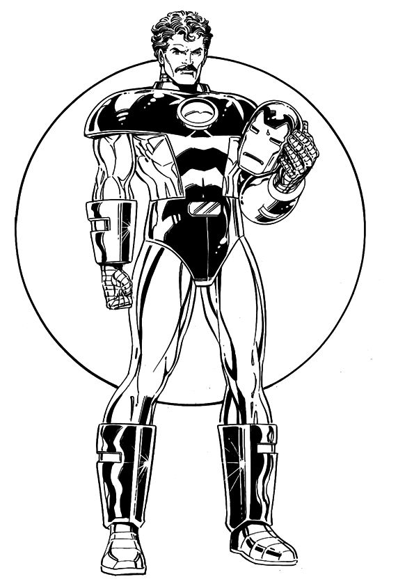 Plansa de colorat cu Iron Man 56 52